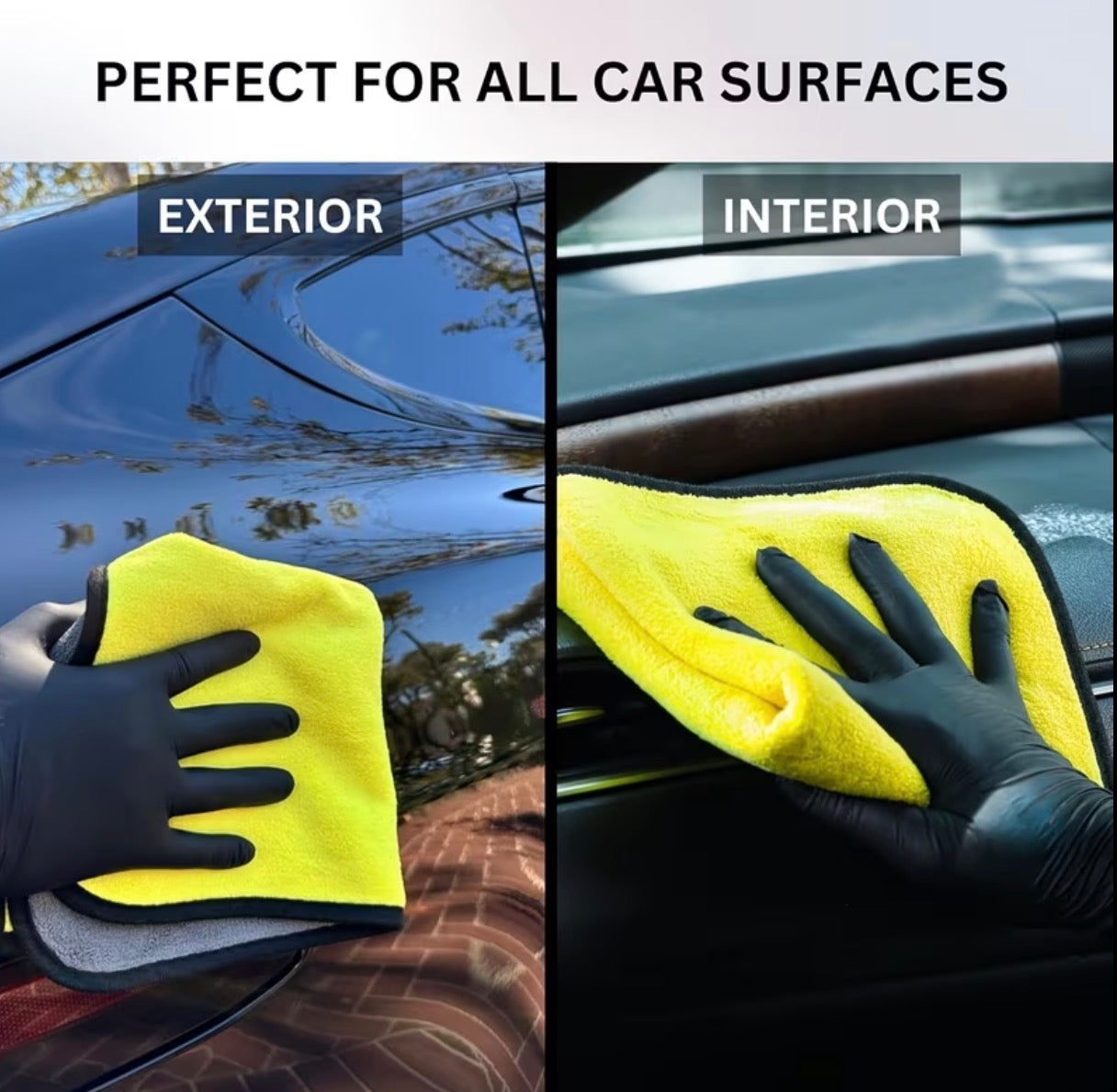 3~Pack High-Quality Microfiber Car Rags + Air Freshener