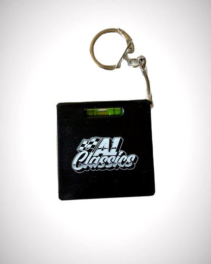 Square Level Tape Measure Key Chain - 3 ft