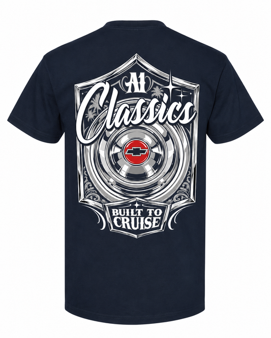 Built to Cruise Hubcap t-shirt Pre-Order