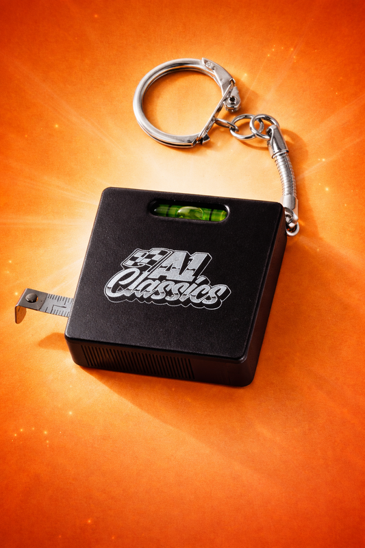 Square Level Tape Measure Key Chain - 3 ft