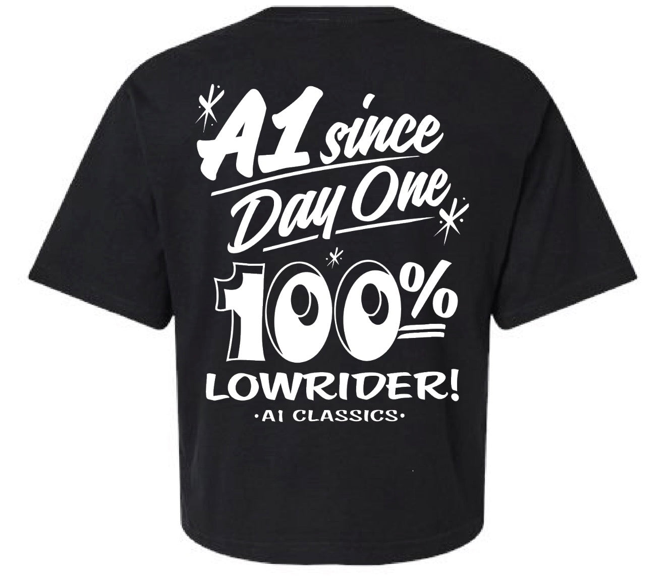 Women's "100% Lowrider" Cropped Tshirt