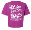 Women's "100% Lowrider" Cropped Tshirt