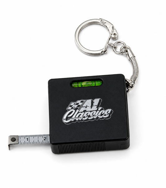 Square Level Tape Measure Key Chain - 3 ft